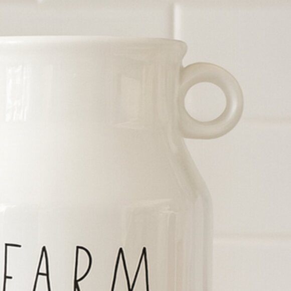 New Discontinued Rae Dunn Artisan Farm Fresh Milk Pitcher Jug Vase 9.5” - Picture 5 of 11